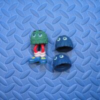 1989 McDonald's Funny Fry Friends Happy Meal Toy - Blue/Green