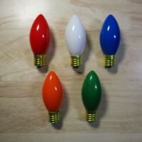 C9 Traditional Incandescent Holiday Light Bulb - Red, White, Blue, Green and Orange