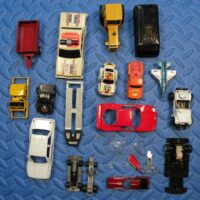 Lot of Mixed Different Toy Cars and Body, Windshield and Door Parts